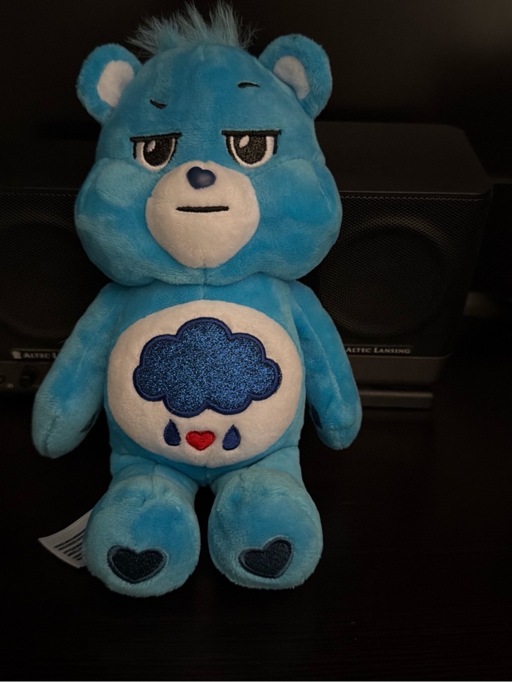 Care Bears Sparkle Cloud Blue Plush with Dark Blue Accents